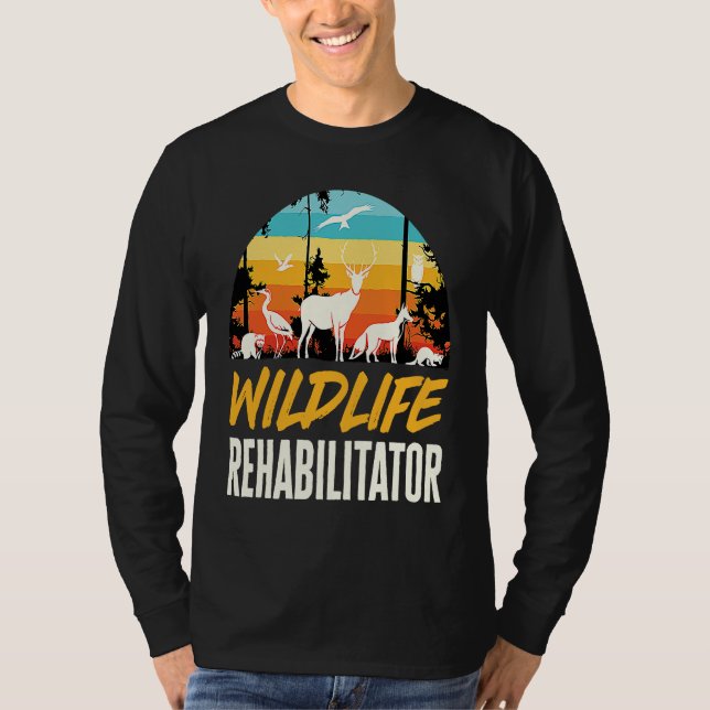 Wildlife Rehabilitator Animals Rights Rescue T Shirt (Framsida)