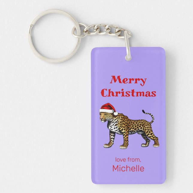 Wildlife Safari Animal Leopard Santa Hat jul (Framsidan)