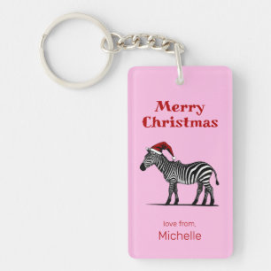 Wildlife Safari Animal Zebra Santa Hat jul
