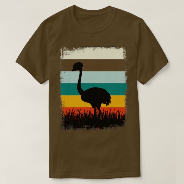 Wildlife Safari Zoo Bird Animal Ostrich T Shirt (Design framsida)
