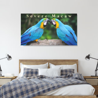 Wildlife Severe Macaw Sitta på Gren Canvastryck