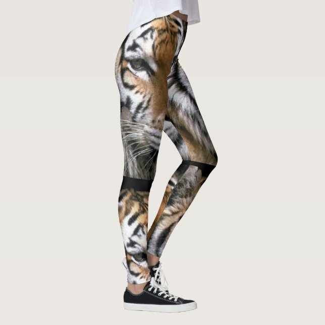 Wildlife Siberian Tiger Älskare Leggings (Höger)