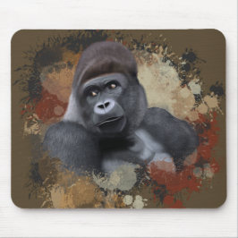 Wildlife Sitta Gorilla Earth Tone Paint Splatter Musmatta