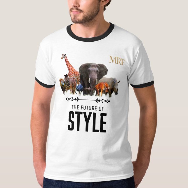 Wildlife Style Ringer T-Shirt – ”Framtidens Stil“ (Framsida)