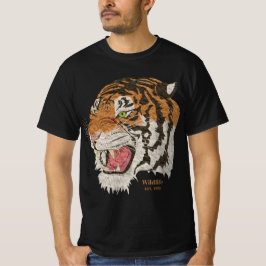 Wildlife tiger EST 1993 modern klassisk manar blac T Shirt