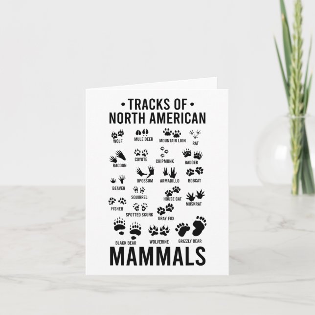 Wildlife Tracks of North American Mammals - Wildli Kort (Framsida)
