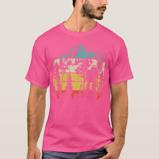 Wildlife Träd är utomhus naturområdet Retro Forest T Shirt