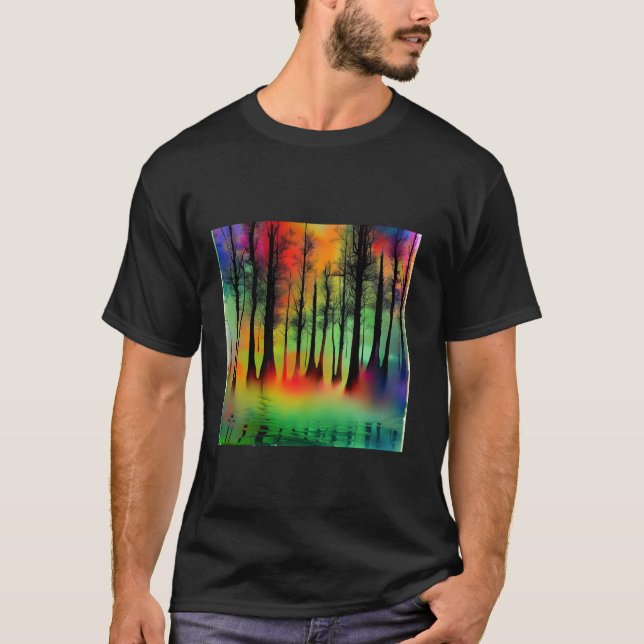 Wildlife Träd Natature Forest Mountains Träd Outdo T Shirt (Framsida)