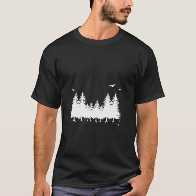 Wildlife Träd Natature Forest Mountains Träd Outdo T Shirt (Framsida)
