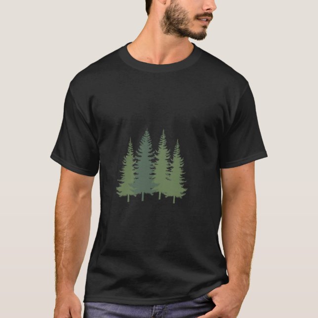 Wildlife Träd Natature Forest Mountains Träd Outdo T Shirt (Framsida)