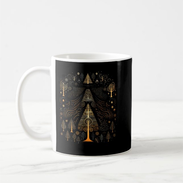 Wildlife Träd utomhus Skogen Art Graphic Kaffemugg (Vänster)