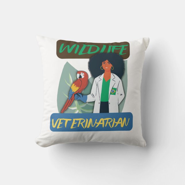 Wildlife Veterinarian – Exotic Animal Vet Design Kudde (Framsida)