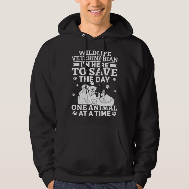 Wildlife Veterinarian Save The Day One Animal At T Hoodie (Framsida)