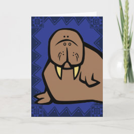 Wildlife Walrus Puzzle Greeting Card Kort