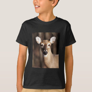Wildlife Whitetail Hjort Doe Porträtt T Shirt