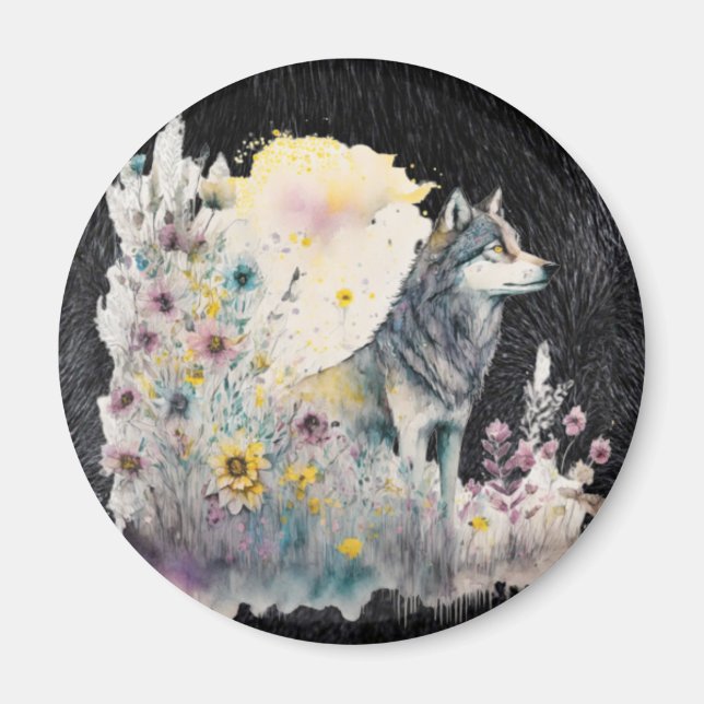 Wildlife Wolf Magnet (Framsidan)