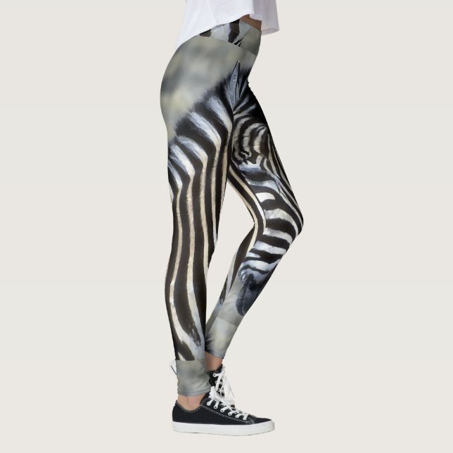Wildlife Zebra Älskare Leggings (Höger)