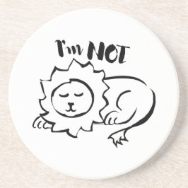 Wildly Punny — I’m Not Lion Minimalist Lion Art Underlägg