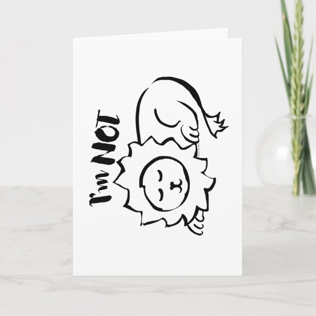 Wildly Punny — Jag är inte ett Lejon Minimalistisk Kort (Framsida)