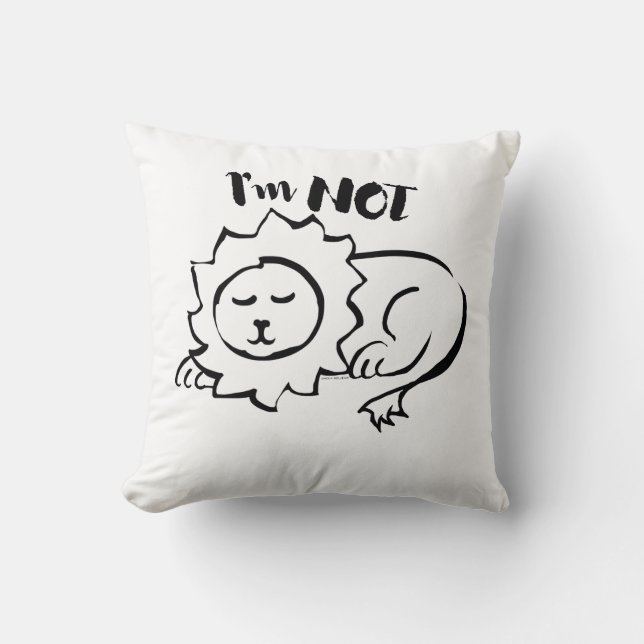 Wildly Punny — Jag är inte ett Lejon Minimalistisk Kudde (Framsida)
