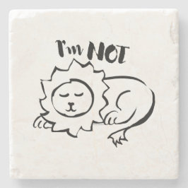 Wildly Punny — Jag är inte ett Lejon Minimalistisk Stenunderlägg