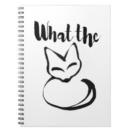 Wildly Punny — What the Fox? Minimalist Pun Art Anteckningsbok
