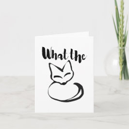 Wildly Punny — What the Fox? Minimalist Pun Art Anteckningskort