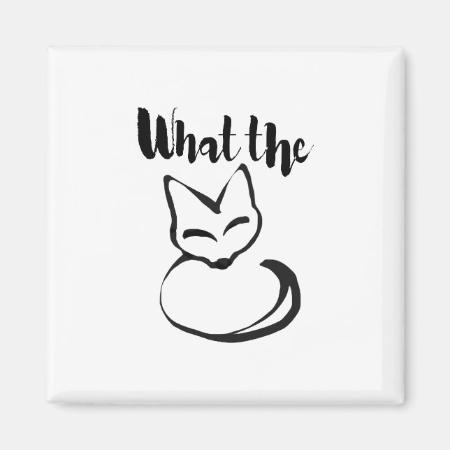 Wildly Punny — What the Fox? Minimalist Pun Art Magnet (Framsidan)