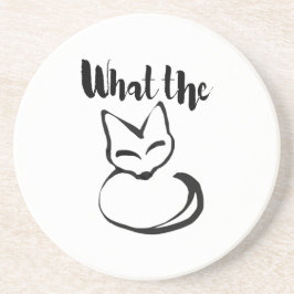 Wildly Punny — What the Fox? Minimalist Pun Art Underlägg