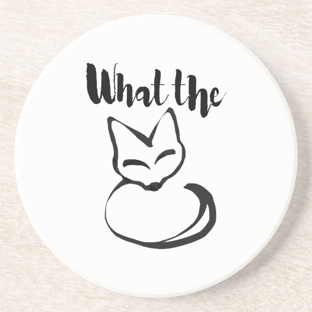 Wildly Punny — What the Fox? Minimalist Pun Art Underlägg (Framsidan)