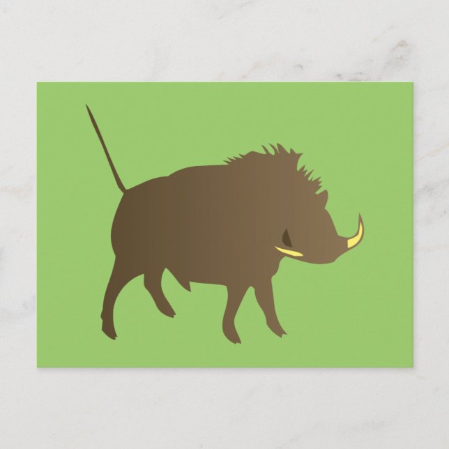 Wildschwein vild boar vykort (Framsida)
