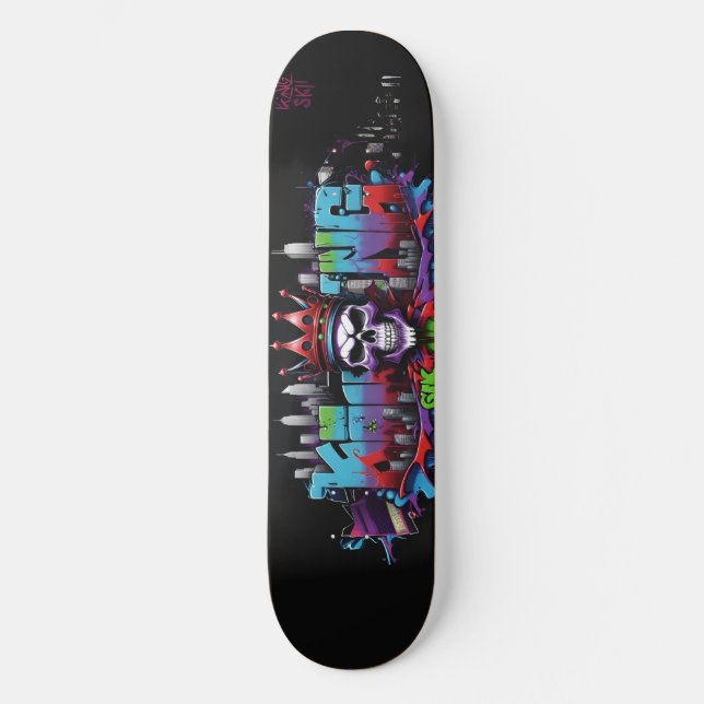Wildstyle Graffiti 16 Mini Skateboard Bräda 18,5 Cm (Framsida)