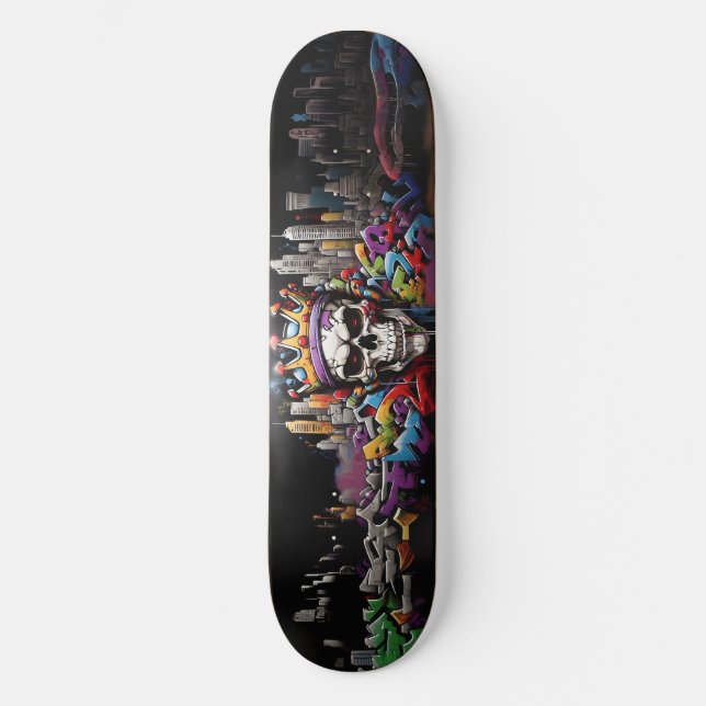 Wildstyle Graffiti 8 Mini Skateboard Bräda 18,5 Cm (Framsida)