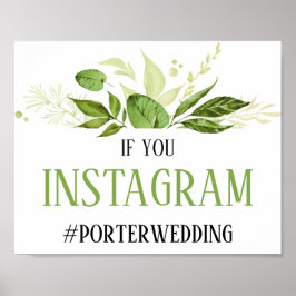 Wildwood Botanical Instagram Sign Poster