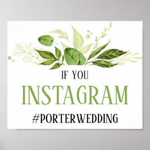 Wildwood Botanical Instagram Sign Poster