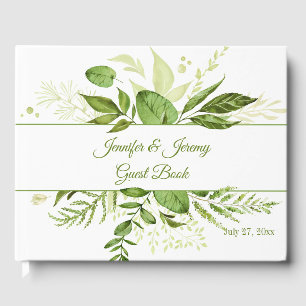 Wildwood Botanical Rustic Greenery Bröllop Gästböcker