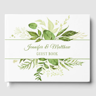 Wildwood Botanical Rustic Greenery Guest Bok