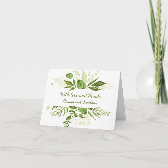 Wildwood Botanicals Bröllop - tackkort Helgkort (Framsida)