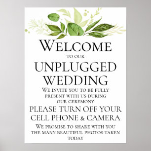 Wildwood Botanicals Unplugged Bröllop Ceremony Poster