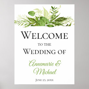 Wildwood Botanicals Välkommen till Bröllop Poster