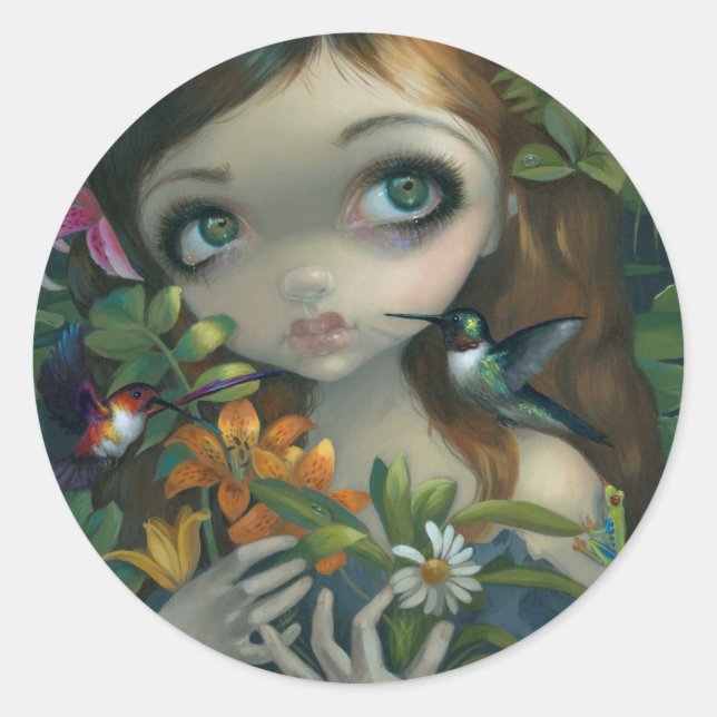 "Wildwood Bouquet" Sticker Runt Klistermärke (Framsida)