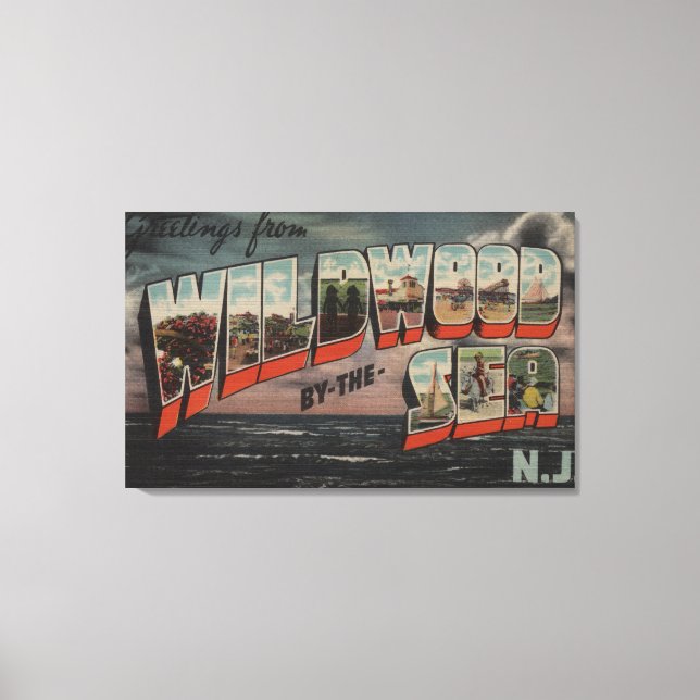 Wildwood by the Sea, New jersey 3 Canvastryck (Framsida)