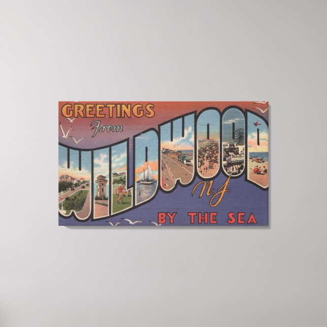 Wildwood by the Sea, New jersey Canvastryck (Framsida)