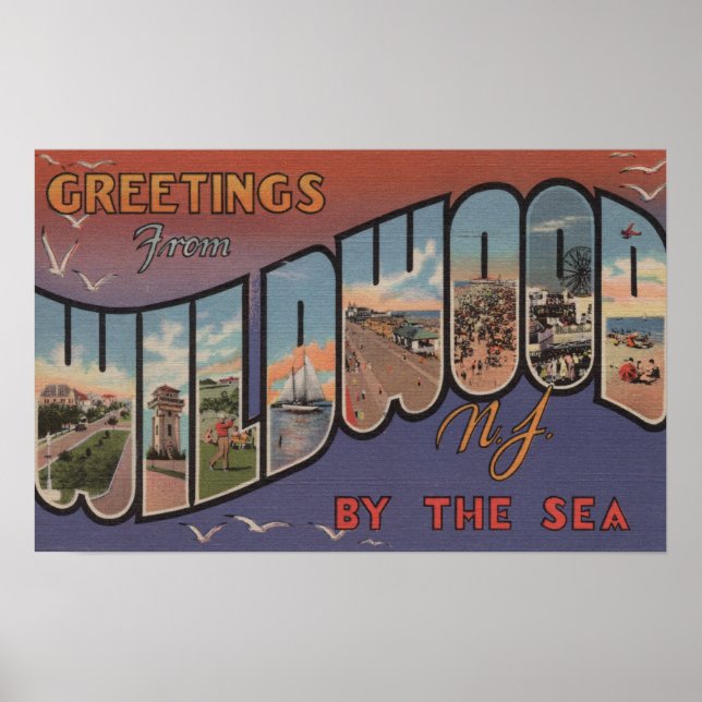 Wildwood by the Sea, New jersey Poster (Framsidan)