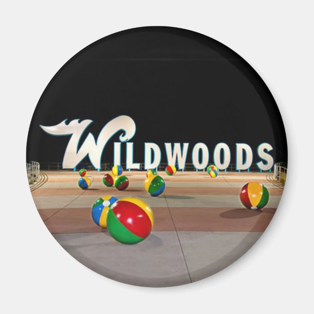 Wildwood Logga in Wildwood New jersey Magnet (Framsidan)