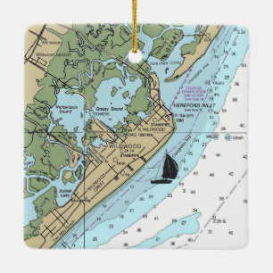 Wildwood NJ Chart Julgransprydnad Keramik