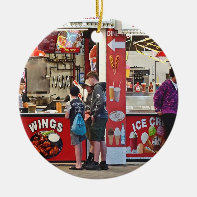 Wildwood NJ – Matstånd Julgransprydnad Keramik (Framsidan)