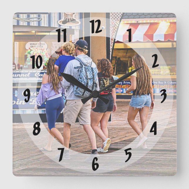 Wildwood NJ – Promenadbageri Fyrkantig Klocka (Framsida)