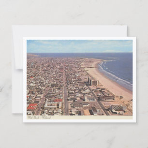 Wildwood NJ, Wide Beach, 1970-talets Vintage Vykort