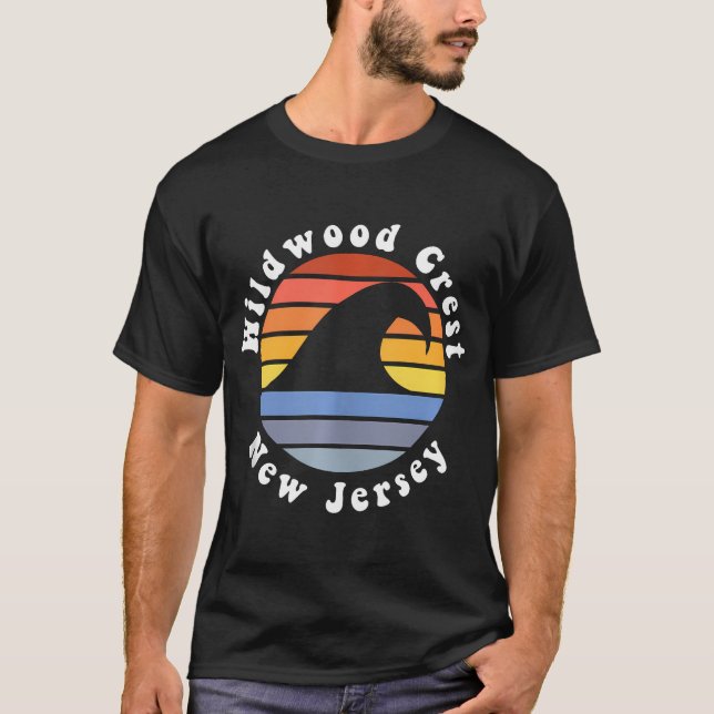 Wildwood Vapensköld New jersey Nj Beach Vacation S T Shirt (Framsida)
